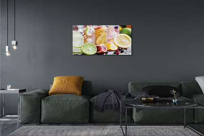 Canvas doek foto Cocktail potten fruit ijs