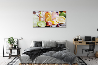 Canvas doek foto Cocktail potten fruit ijs