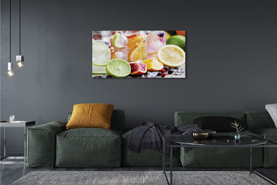 Canvas doek foto Cocktail potten fruit ijs