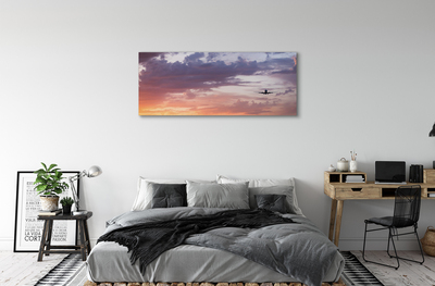 Schilderijen op canvas doek Wolken sky airplane lights