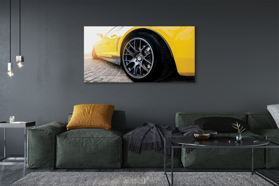Schilderijen op canvas doek Geel auto