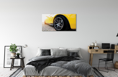 Schilderijen op canvas doek Geel auto