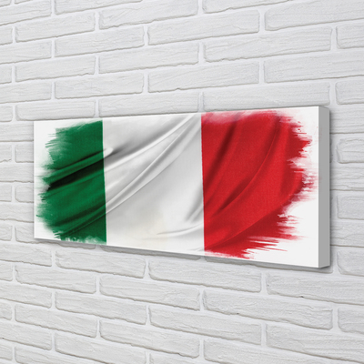 Schilderij canvas Vlag van italië