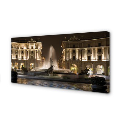 Foto op canvas Rome fountain square night