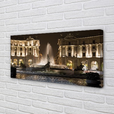 Foto op canvas Rome fountain square night