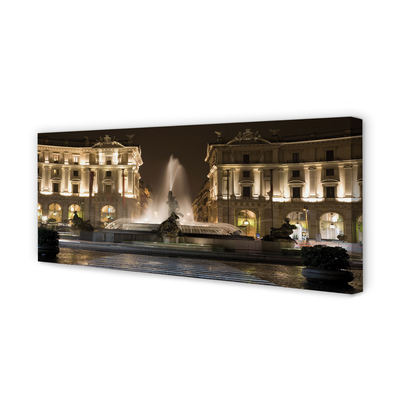 Foto op canvas Rome fountain square night