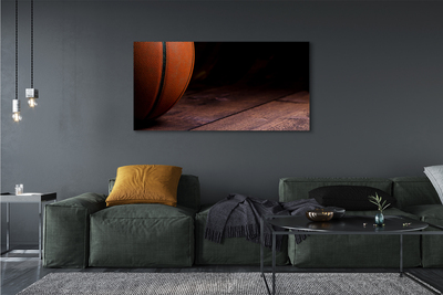 Canvas doek foto Bal naar de mand op panelen