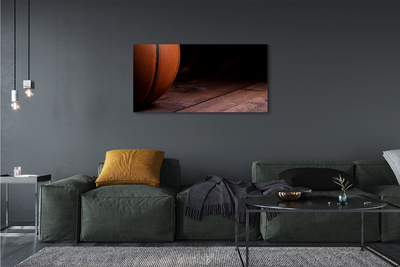 Canvas doek foto Bal naar de mand op panelen