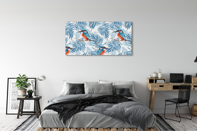 Foto op canvas Geschilderde vogel op een tak