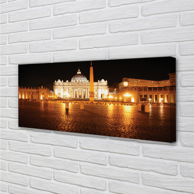 Foto op canvas Rome basilica square night