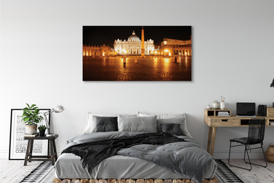 Foto op canvas Rome basilica square night