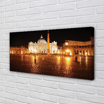 Foto op canvas Rome basilica square night