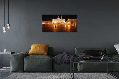 Foto op canvas Rome basilica square night