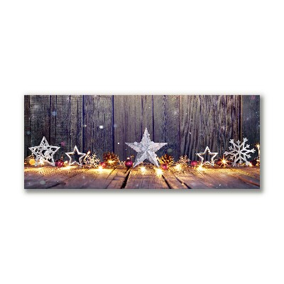 Canvas foto Stars Christmas Lights Decorations