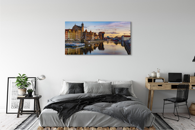 Foto op canvas Gdansk port river sunrise