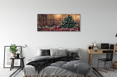 Schilderij op canvas Kerstboom presenteert decoraties