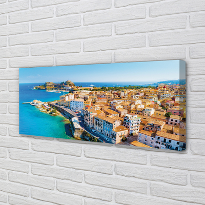 Foto op canvas Griekenland zee city coast