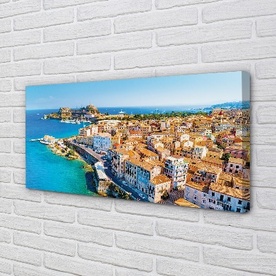 Foto op canvas Griekenland zee city coast