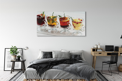 Canvas doek foto Winter thee kruiden fruit