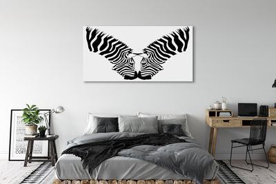 Schilderij op canvas Spiegel reflectie zebra
