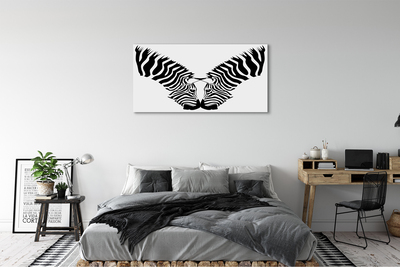 Schilderij op canvas Spiegel reflectie zebra