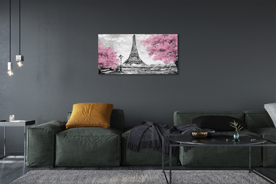 Schilderij canvas Paris tree spring