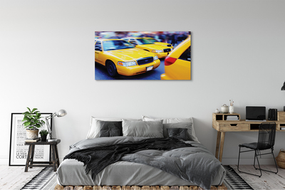 Schilderijen op canvas doek Gele taxi stad