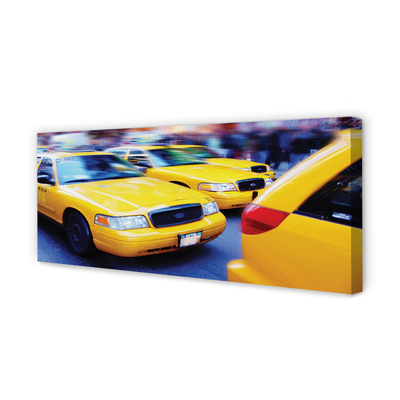 Schilderijen op canvas doek Gele taxi stad