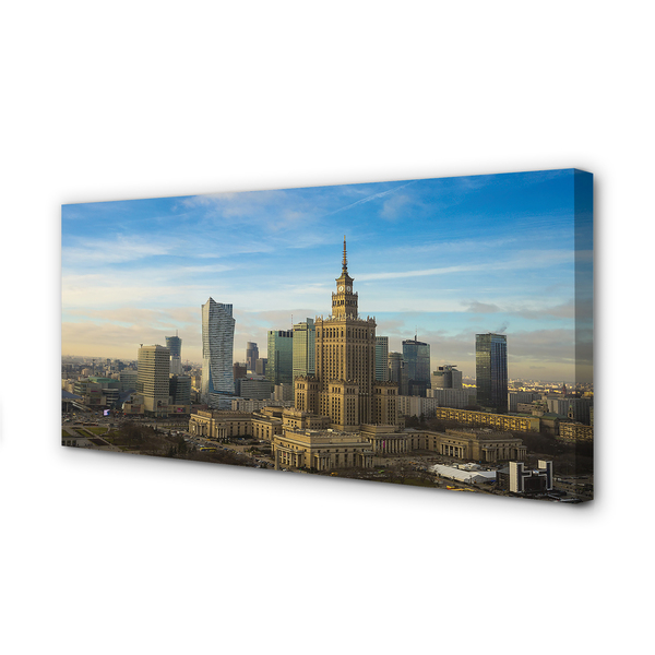Foto op canvas Warschau-panorama van wolkenkrabbers