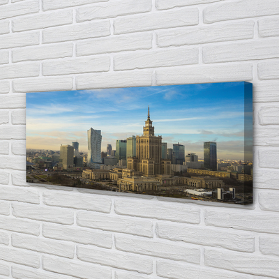 Foto op canvas Warschau-panorama van wolkenkrabbers