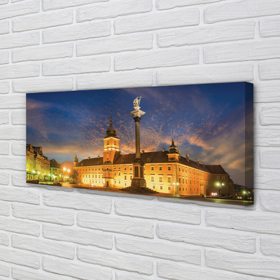 Foto op canvas Warschau oude stad zonsondergang