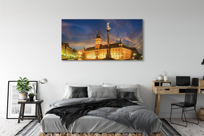 Foto op canvas Warschau oude stad zonsondergang