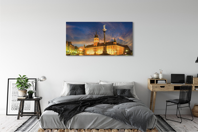 Foto op canvas Warschau oude stad zonsondergang