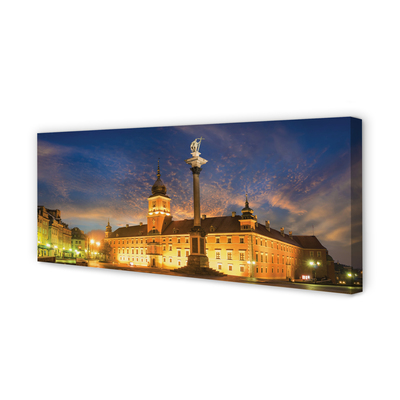 Foto op canvas Warschau oude stad zonsondergang