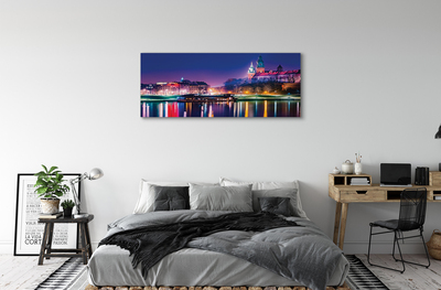 Foto op canvas Krakau city night river