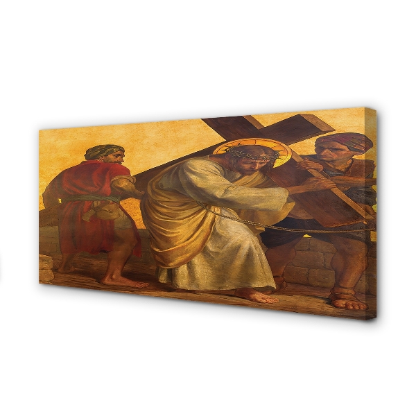 Schilderij op canvas Jezus kruisen mensen
