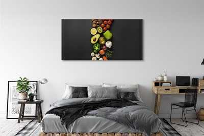 Schilderijen op canvas doek Citroen avocado wortel