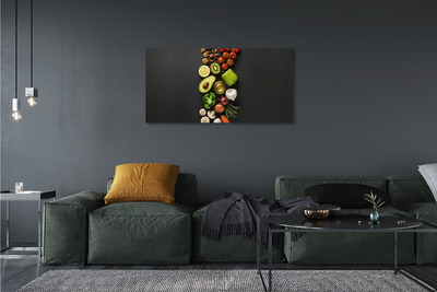Schilderijen op canvas doek Citroen avocado wortel