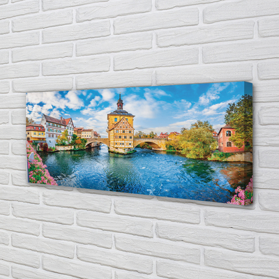 Foto op canvas Duitsland river bridges old town