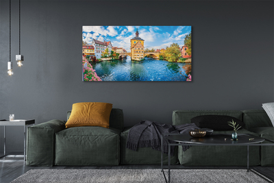 Foto op canvas Duitsland river bridges old town