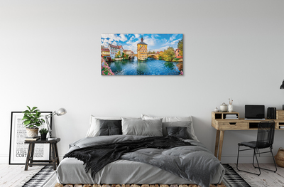 Foto op canvas Duitsland river bridges old town