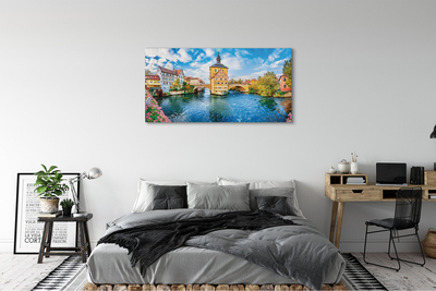 Foto op canvas Duitsland river bridges old town