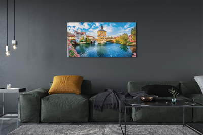 Foto op canvas Duitsland river bridges old town