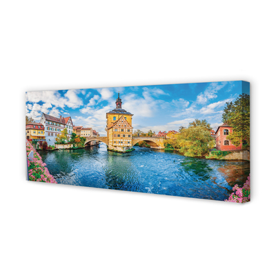 Foto op canvas Duitsland river bridges old town