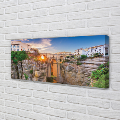 Foto op canvas Spanje sunset bridge