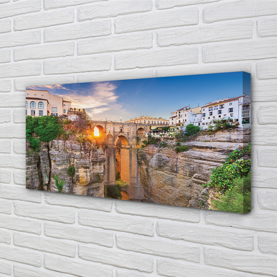 Foto op canvas Spanje sunset bridge