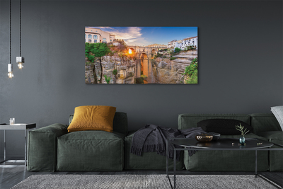 Foto op canvas Spanje sunset bridge