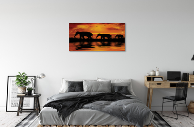 Schilderijen op canvas doek Sunphant lake