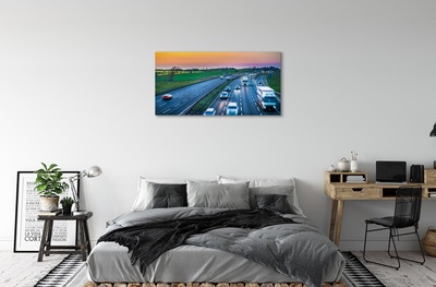 Schilderijen op canvas doek Snelweg autoauto