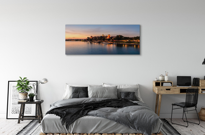 Foto op canvas Krakau sunset river castle